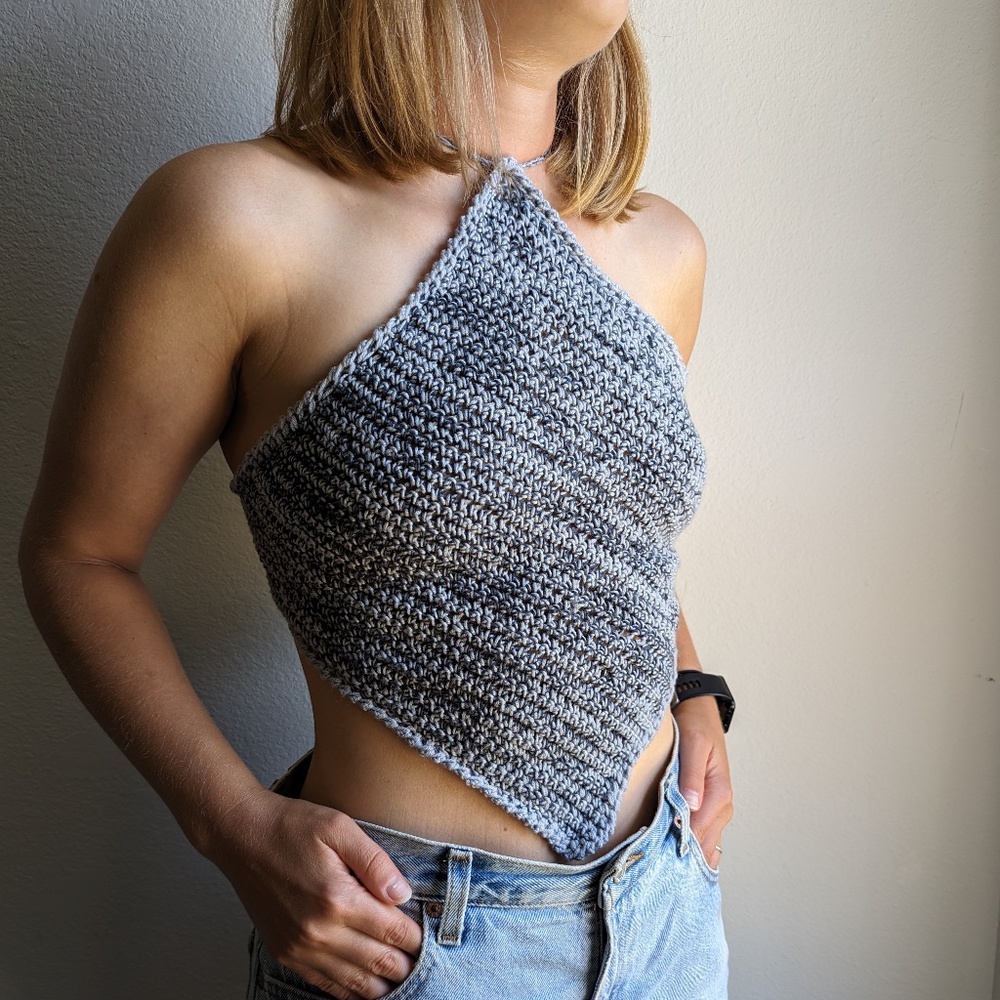 Handmade Crochet Summer Halter Crop Top